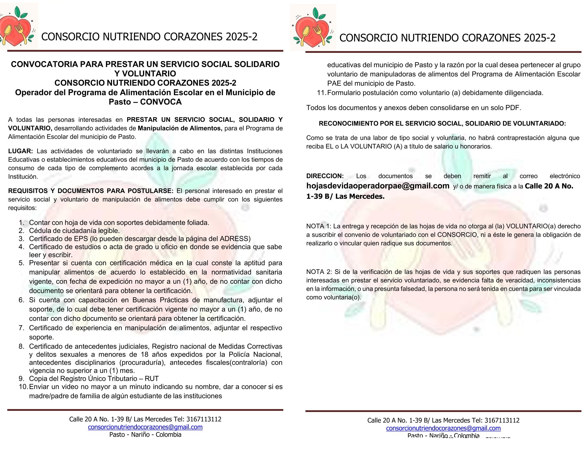 convocatoria